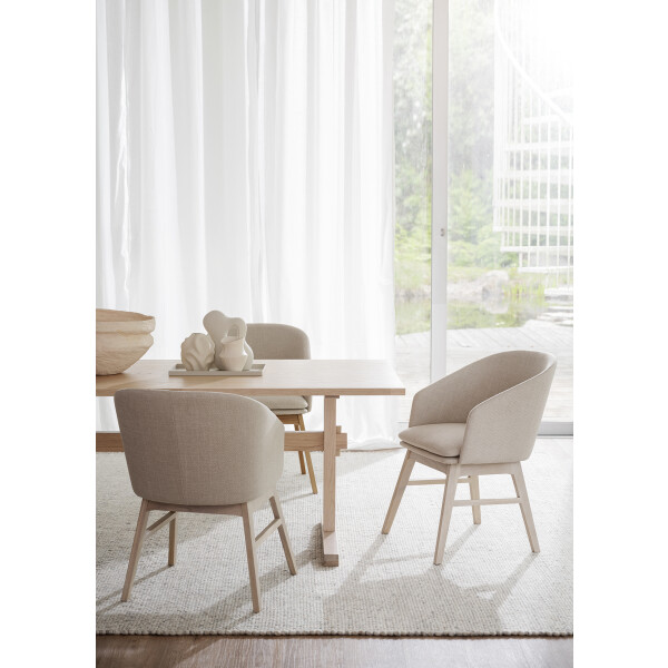 Rowico Windham karmstol beige - vitpigmenterad, miljö image