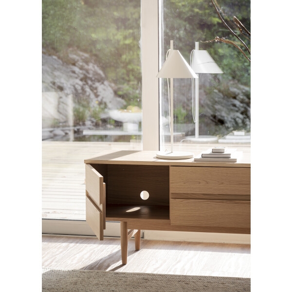 Rowico Moresby TV-bänk vitpigmenterad ek kuva