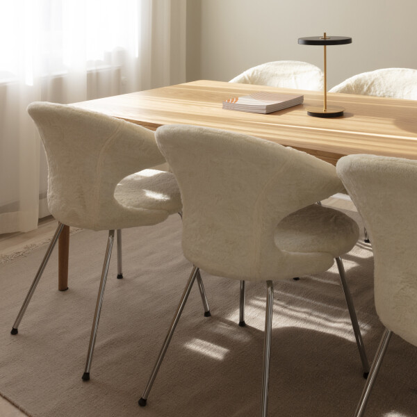 UMAGE Time Flies chair chrome teddy white image