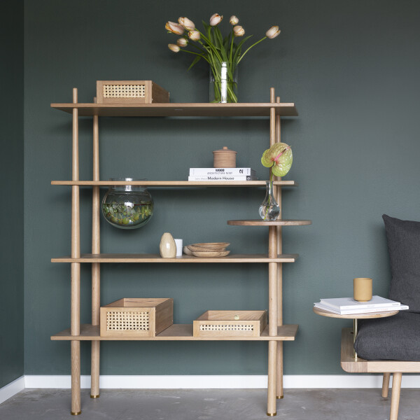 UMAGE Stories oak shelf with Glass bowl image