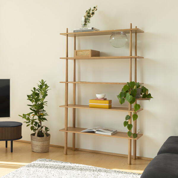 UMAGE Stories oak with Glass Bowl and Round Corner Table image