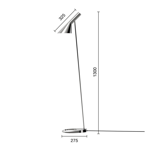 louis poulsen AJ lattiavalaisin mitat Steel kuva