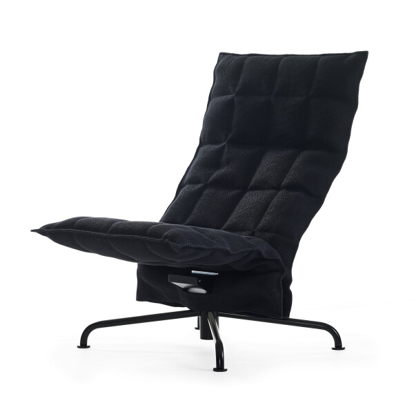 Narrow Swivel k chair matt black star base Sand black kuva