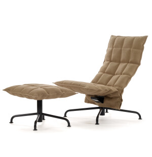 Benfärg: Matt svart, Tygfärg: SAND 25655 | Natural image