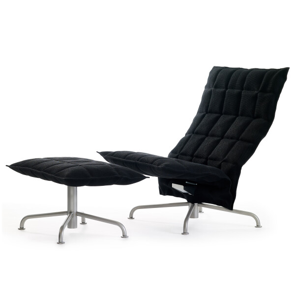 Wide Swivel k Chair k Ottoman star base Sand black kuva