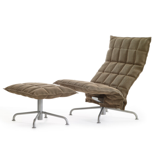 Wide Swivel k Chair k Ottoman star base Sand natural black kuva