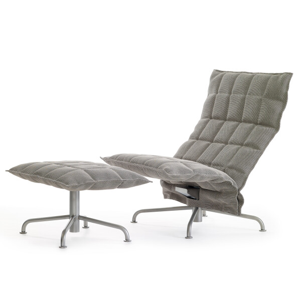 Wide Swivel k Chair k Ottoman star base Sand stone black kuva