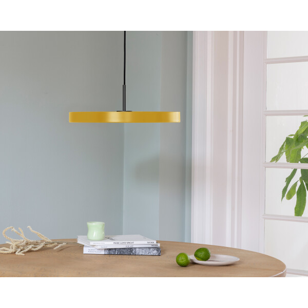 UMAGE Asteria medium saffron yellow with metal cover black kuva