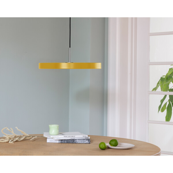 UMAGE Asteria medium saffron yellow with metal cover steel kuva