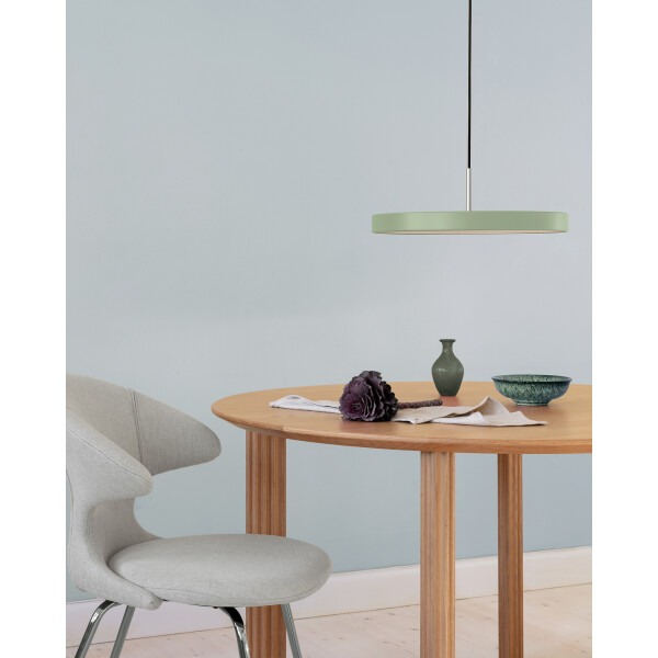 UMAGE Asteria nuance olive / steel, Comfort Circle dining table, Time Flies chair image