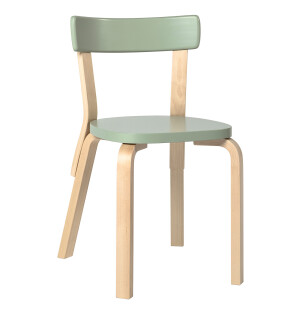 Artek STOL 69, björk/målad grön image
