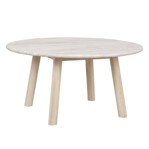 Rowico Taransay coffee table 90 beige travertine whitepigmented 120844 image