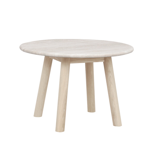 Rowico Taransay coffee table 60 beige travertine whitepigmented 120847 image