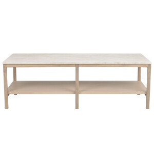 Rowico ORWEL sohvapöytä 140x60, travertine/valkotammi kuva