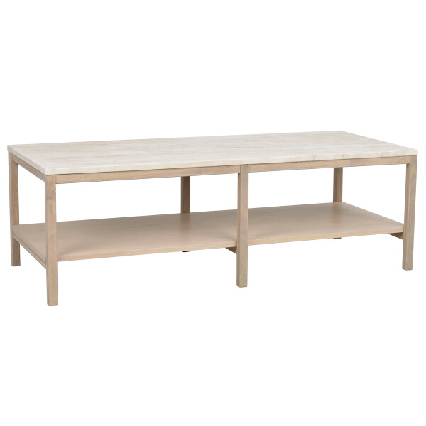 Rowico Orwel coffee table beige travertine whitepigmented oak 120902 kuva