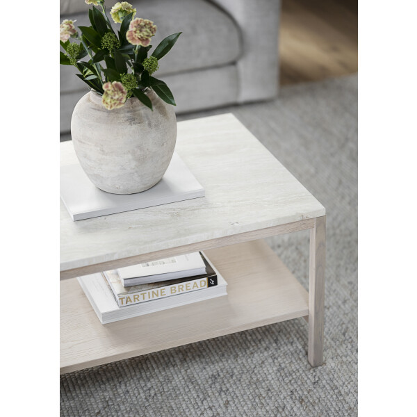 Rowico Orwel sohvapöytä, travertine/valkotammi kuva