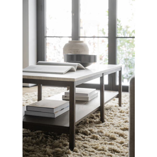 Rowico Orwel sohvapöytä, travertine / ruskea tammi kuva