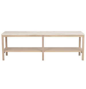 Rowico ORWEL konsolipöytä matala, travertine/valkotammi kuva
