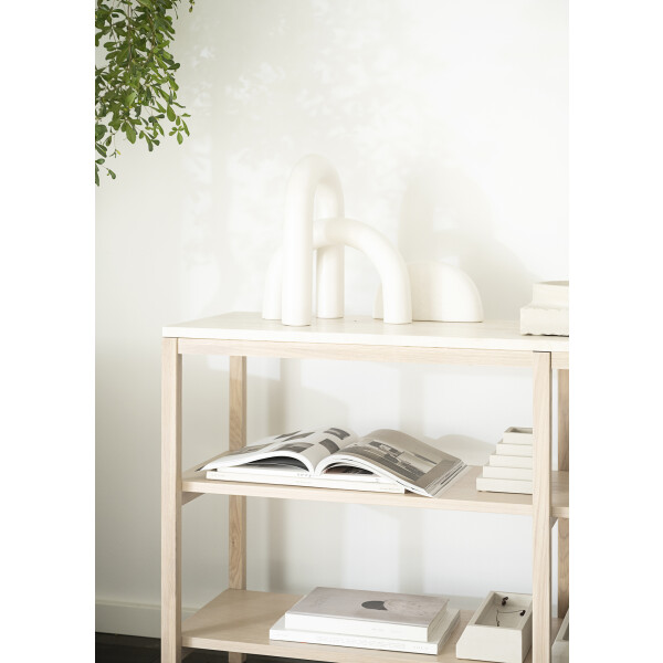 Rowico Orwel avlastningsbord 75 vit ek 2 kuva