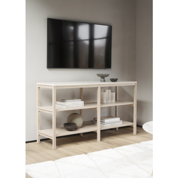 Rowico Orwel avlastningsbord 75 vit ek 3 kuva