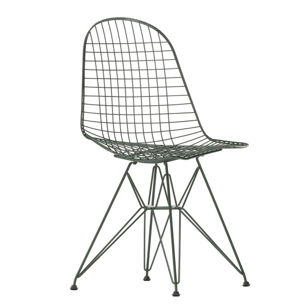 Vitra Wire Chair DKR Colours dark green back kuva