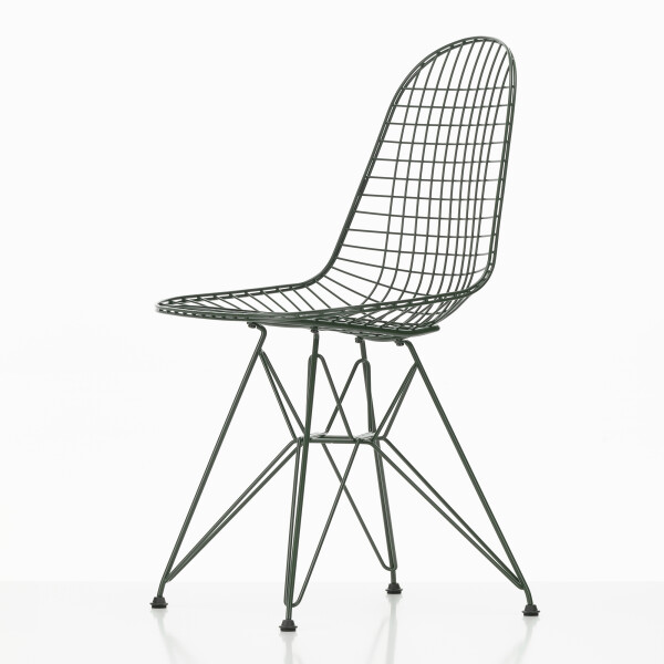 Vitra Wire Chair DKR Colours dark green side kuva
