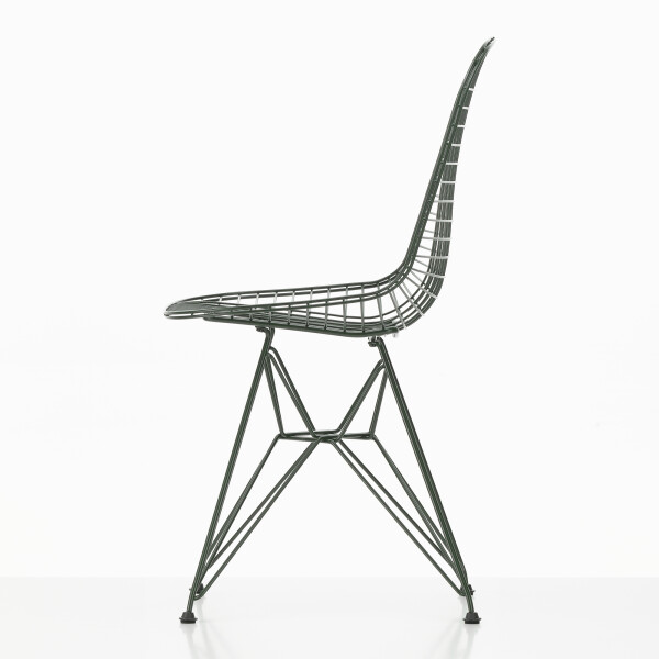 Vitra Wire Chair DKR Colours dark green side kuva