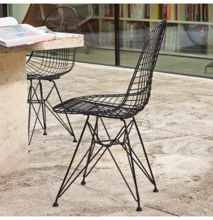 Vitra WIRE CHAIR DKR, musta kuva