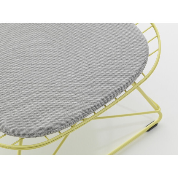 Vitra Wire Chair LKR Colours citron Soft Seat outdoor detail image