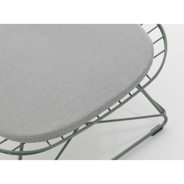 Vitra Wire Chair LKR Colours Eames sea foam green Soft Seat outdoor detail kuva