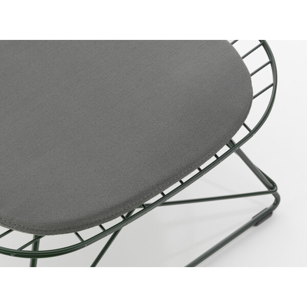 Vitra Wire Chair LKR Colours dark green Soft Seat outdoor detail image