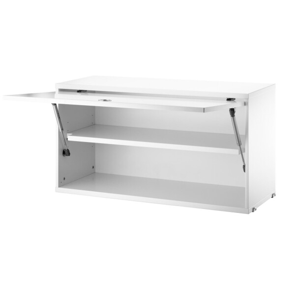 String kaappi nosto-ovella valkoinen, auki kuva