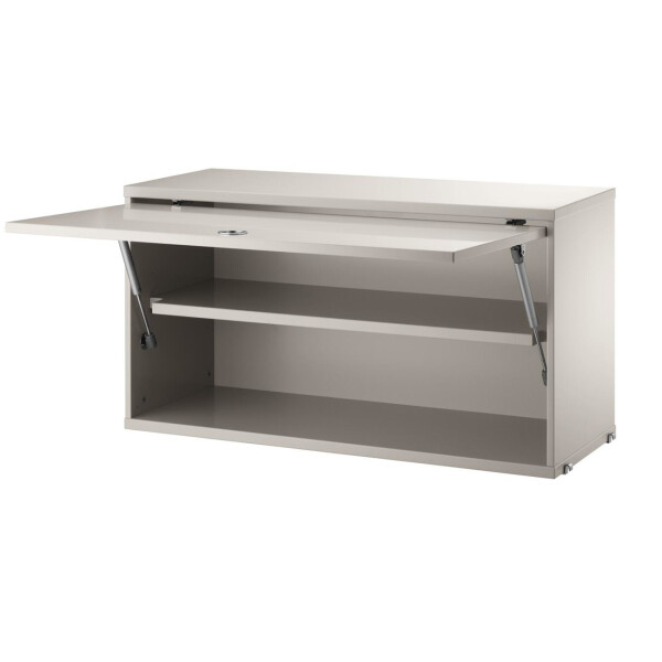 String kaappi nosto-ovella beige, auki kuva