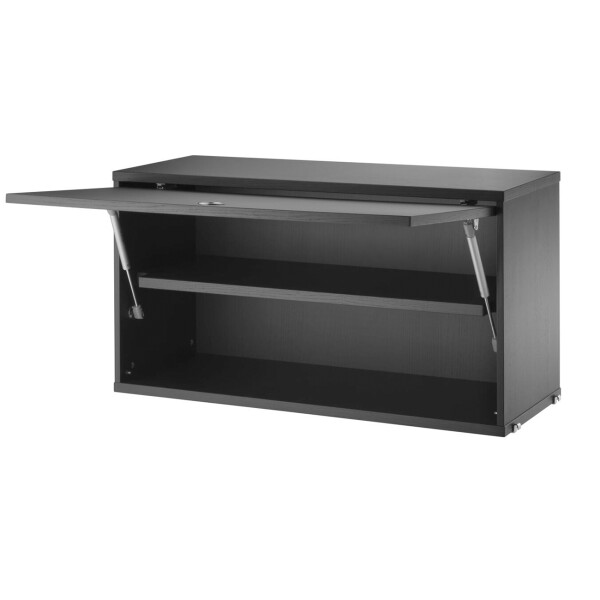 String kaappi nosto-ovella musta, auki kuva