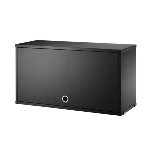 String SYSTEM kaappi nosto-ovella, 78x30 mustaksi petsattu saarni kuva