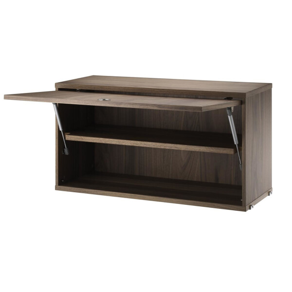 String kaappi nosto-ovella pähkinä, auki image