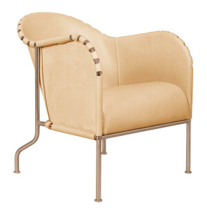 Källemo BRUNO fåtölj tärnsjö läder natur 9101/koppar image