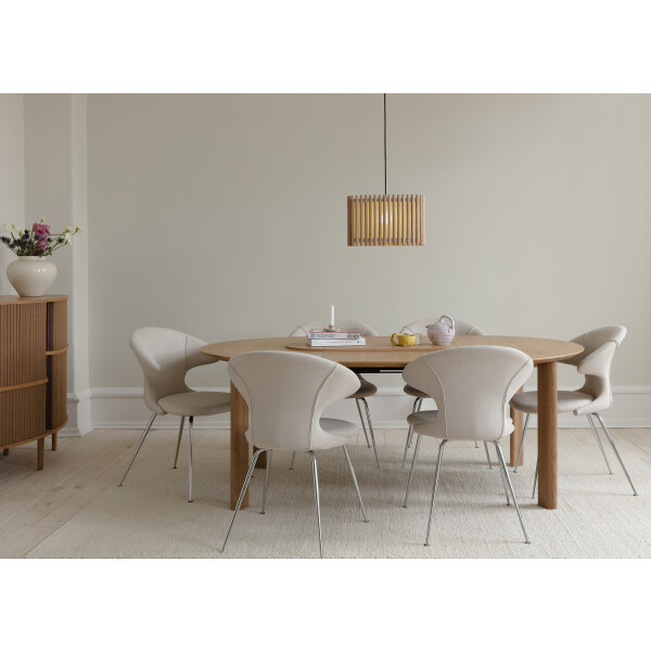 UMAGE Komorebi large square oak, Comfort Circle dining table, Time Flies chair image