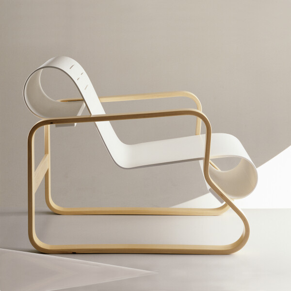 Artek Nojatuoli 41 Paimio tuoli valkoinen image