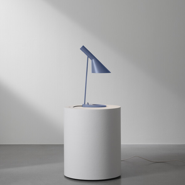 AJ Table Dusty Blue podium studio image