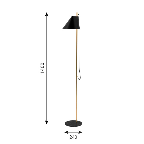 Yuh lattiavalaisin mitat messinki marmori musta image