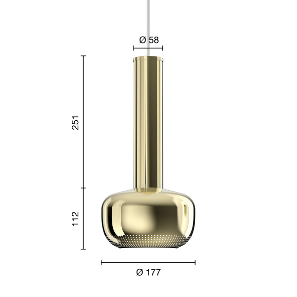 louis poulsen VL56 messinki riippuvalaisin mitat image