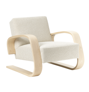 Artek 400 fåtölj "tankki" björk, nubia cream/pearl image