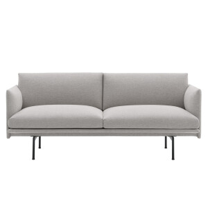 Muuto OUTLINE soffa 2-sits, Clay 12/black image
