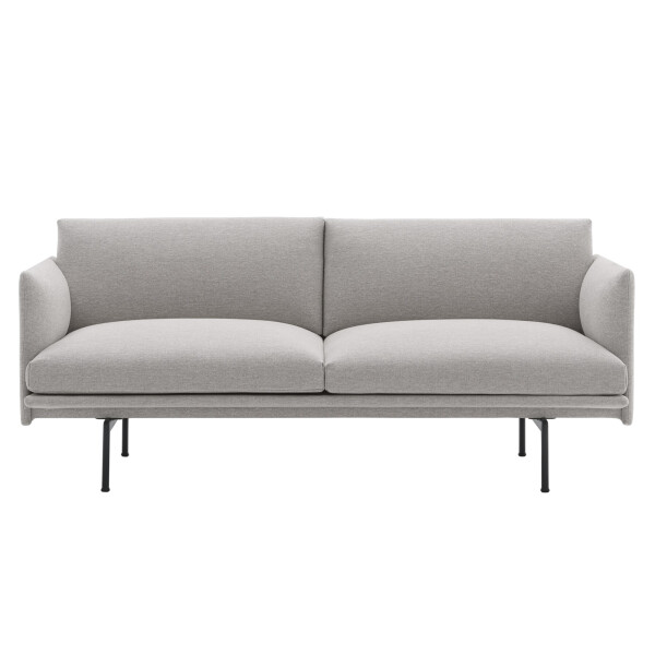 Muuto Outline 2 seater clay 12 black kuva