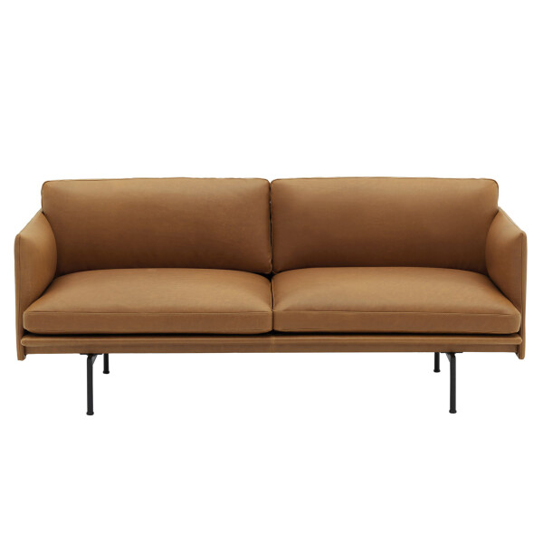 Muuto Outline 2 seater Cognac Refine front kuva