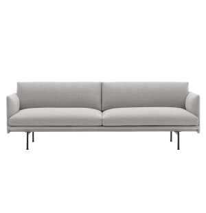 Muuto OUTLINE soffa 3-sits, Clay12/black image