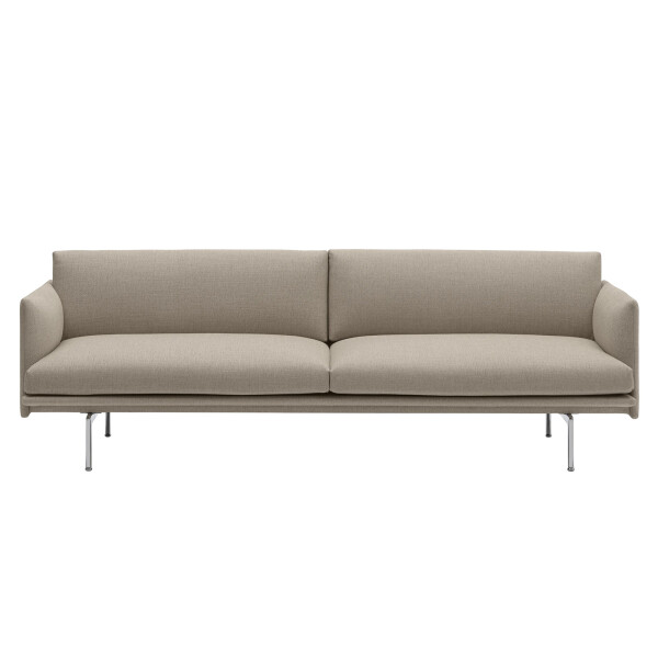 Muuto Outline sofa 3 seater ecriture 240 aluminum kuva