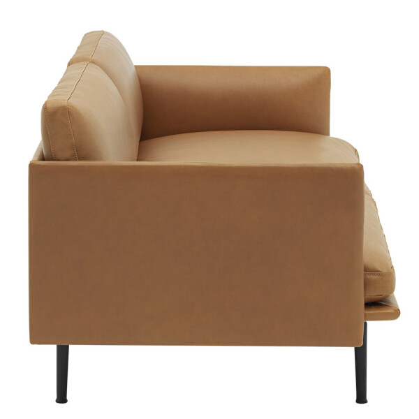 Muuto Outline 3 seater Cognac Refine 90 angle kuva