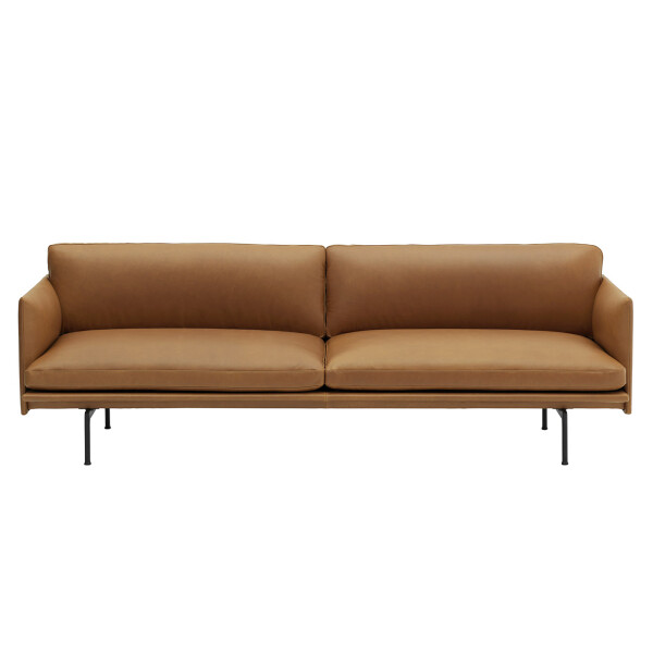 Muuto Outline 3 seater Cognac Refine front kuva